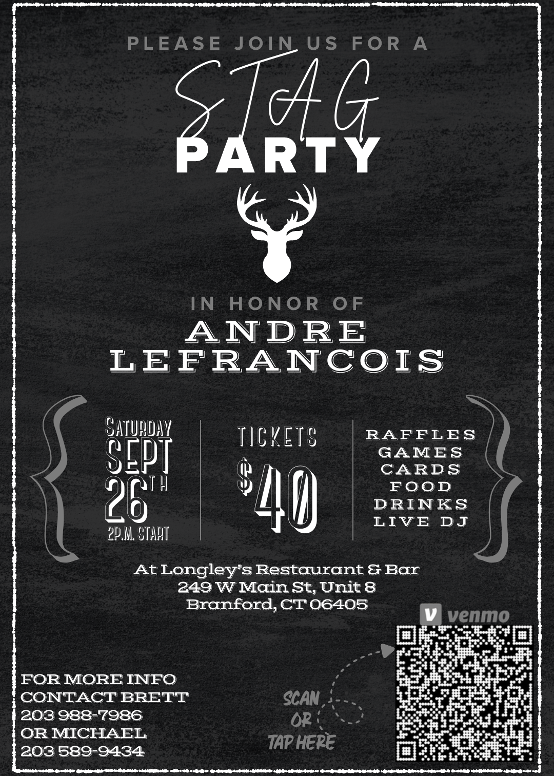 Andre LeFrancois stag party invitation